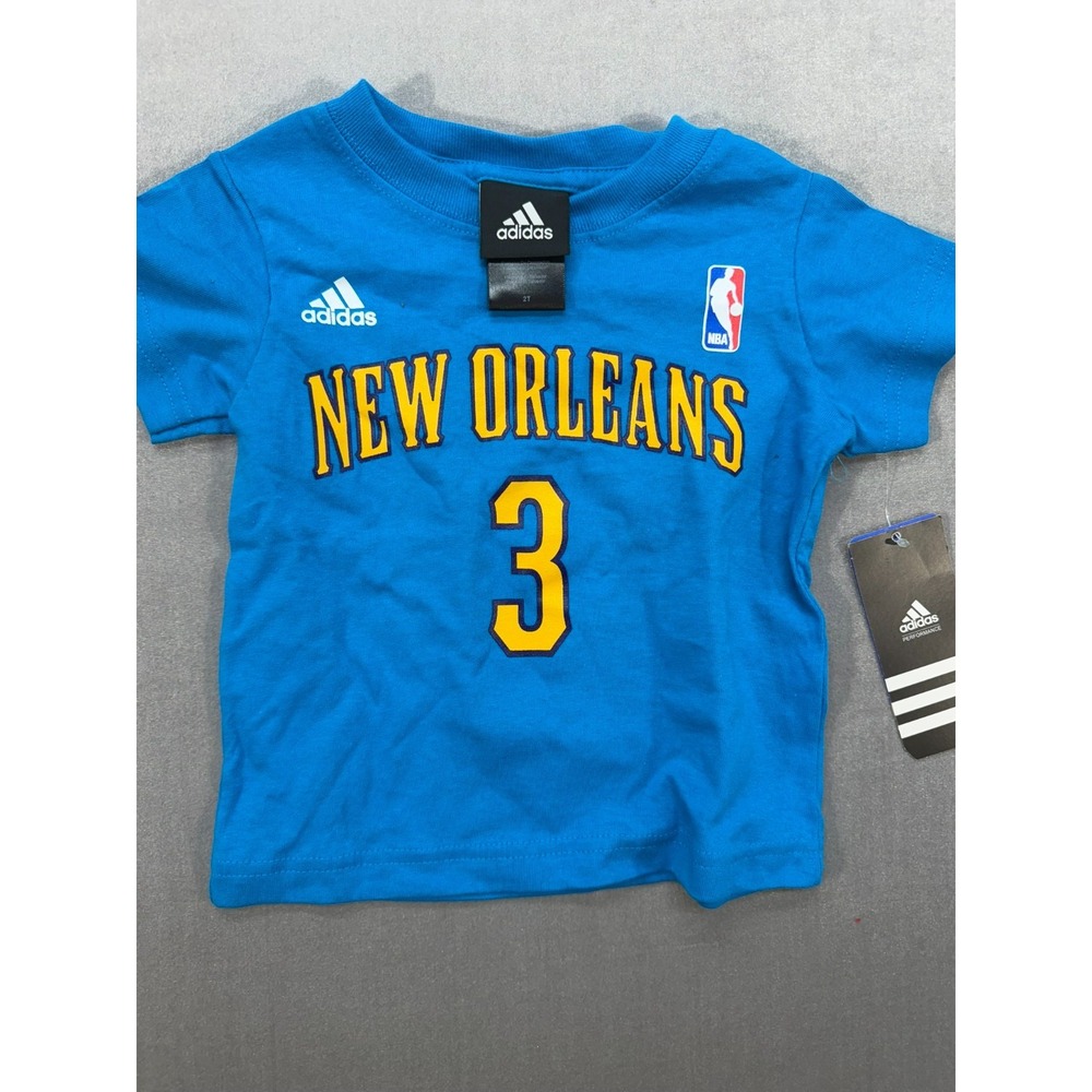 New Adidas NBA New Orleans Hornets Chris Paul Shirt Blue Size 2T Toddler